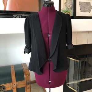 Loft draped suit jacket with rolled sleeves - xs